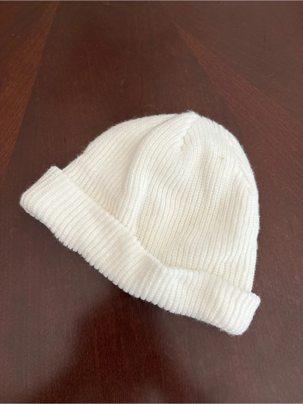 White Ribbed Beanie with Colorful Emoji Embroidery